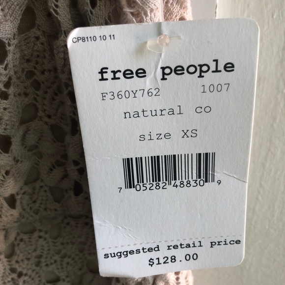 Free People Surplice Back Mini Dress | Natural - Picture 6 of 6